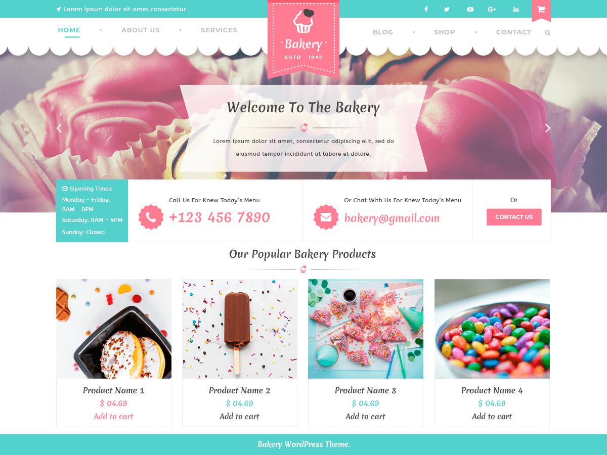 VW Bakery theme screenshot