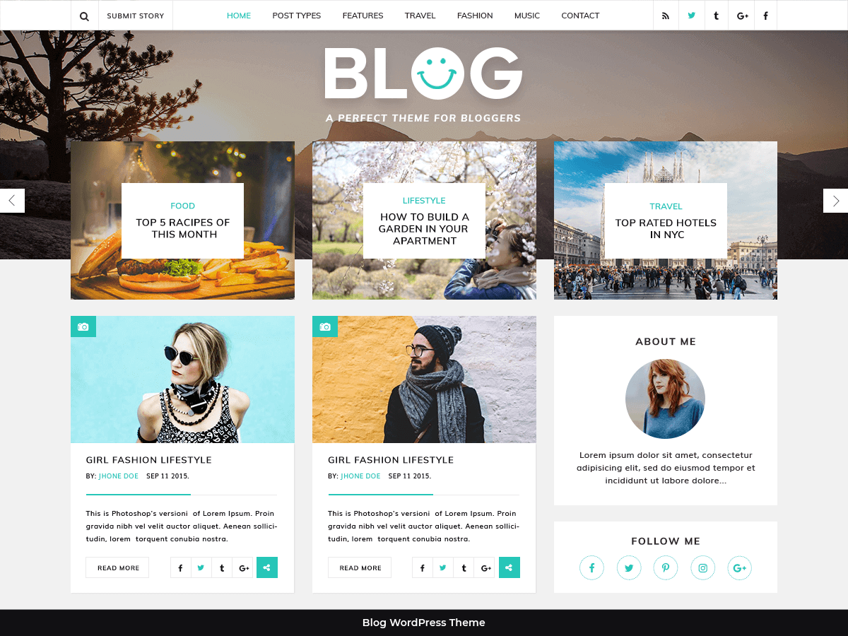 VW Blog Magazine theme screenshot