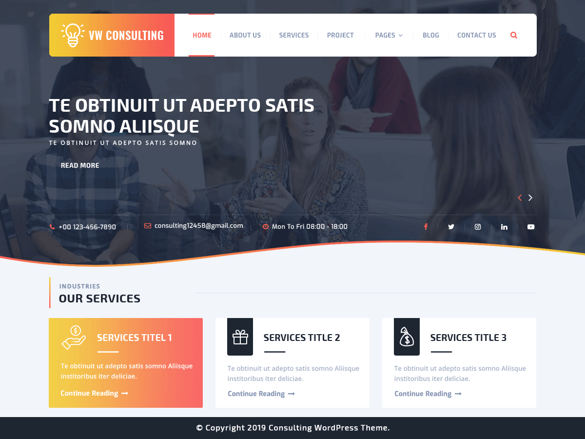 VW Consulting theme screenshot
