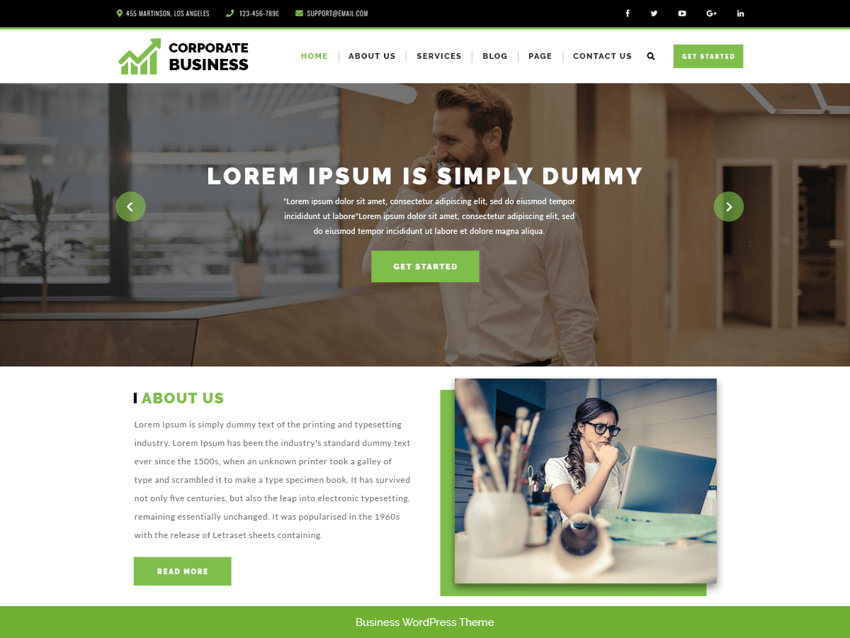 VW Corporate Business theme screenshot