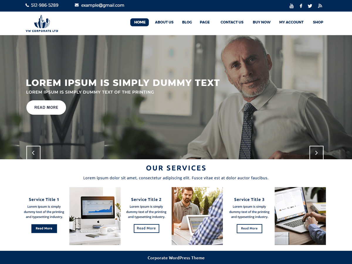 VW Corporate Lite theme screenshot