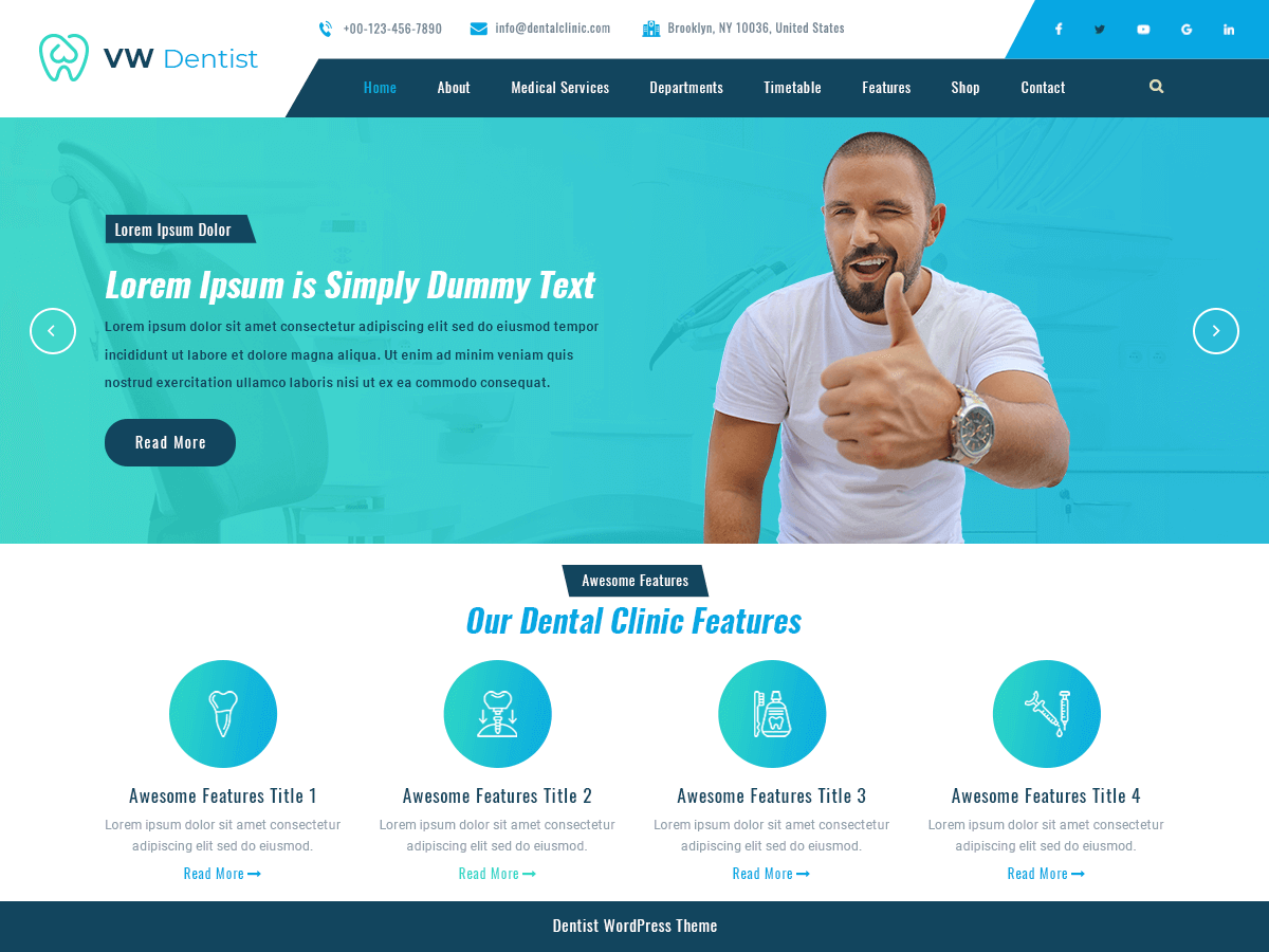 VW Dentist theme screenshot