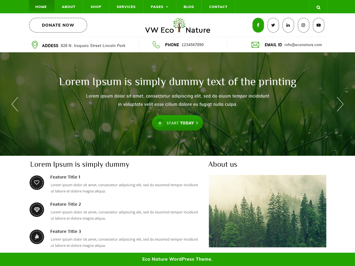 VW Eco Nature theme screenshot