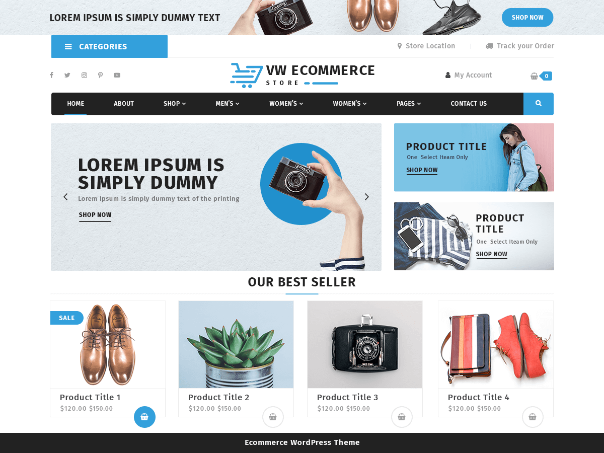 VW Ecommerce Store theme screenshot