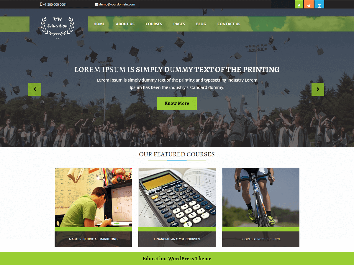 VW Education Lite theme screenshot