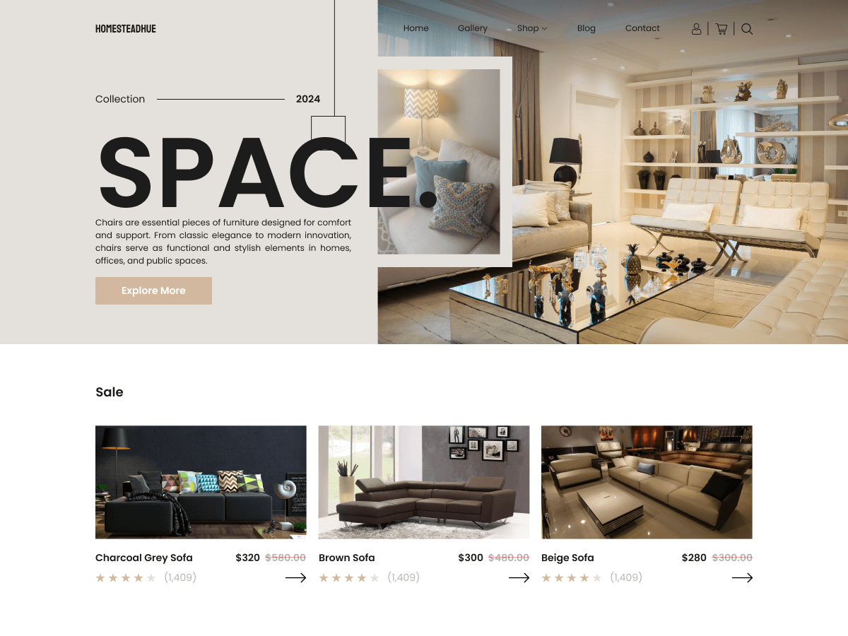 VW Furniture Shop theme screenshot