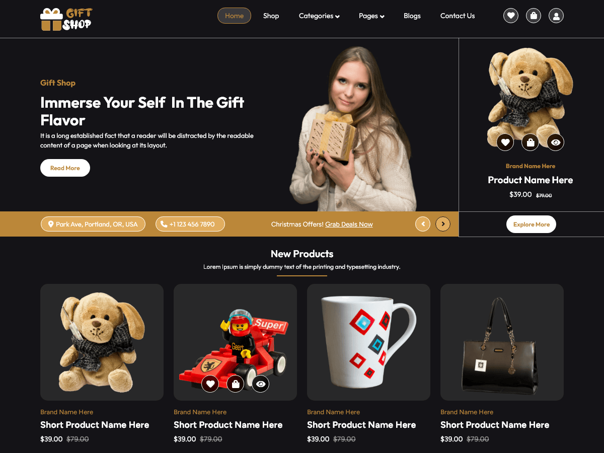 VW Gift Shop theme screenshot