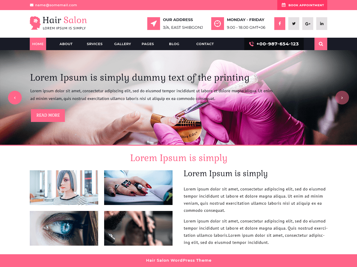 VW Hair Salon theme screenshot