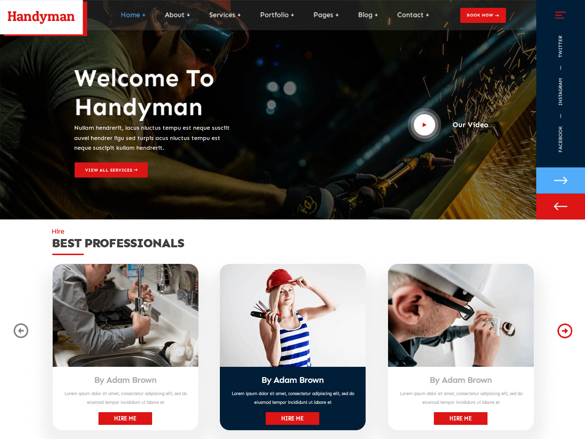 VW Handyman Services theme screenshot