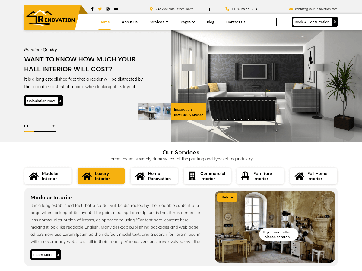 VW Home Renovation theme screenshot