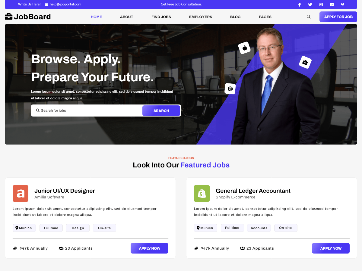 VW Job Board theme screenshot