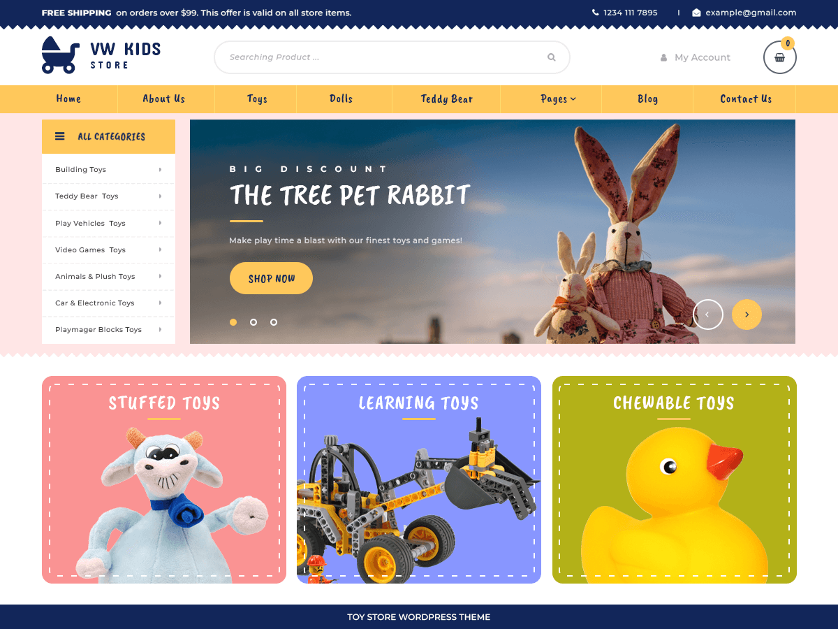 VW Kids Store theme screenshot