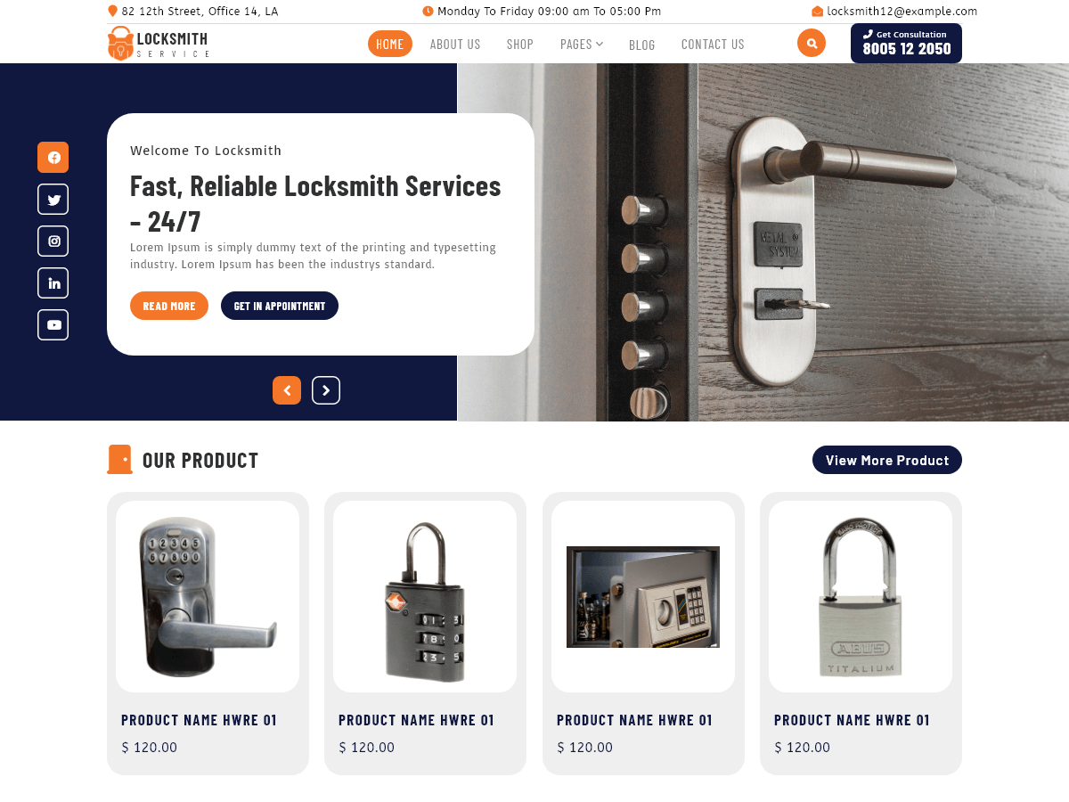VW Locksmith theme screenshot