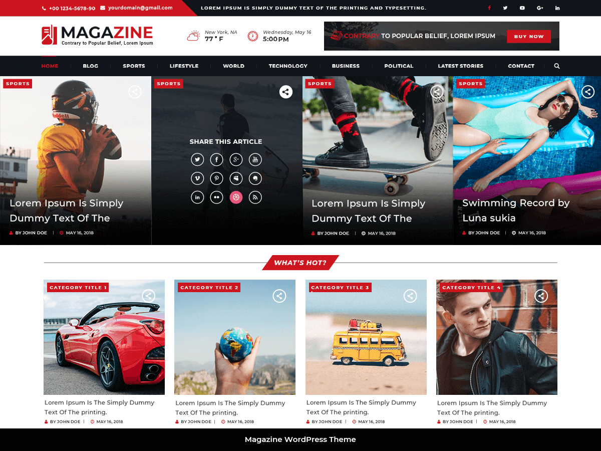 VW Magazine theme screenshot