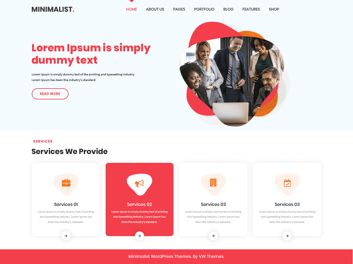 VW Minimalist theme screenshot