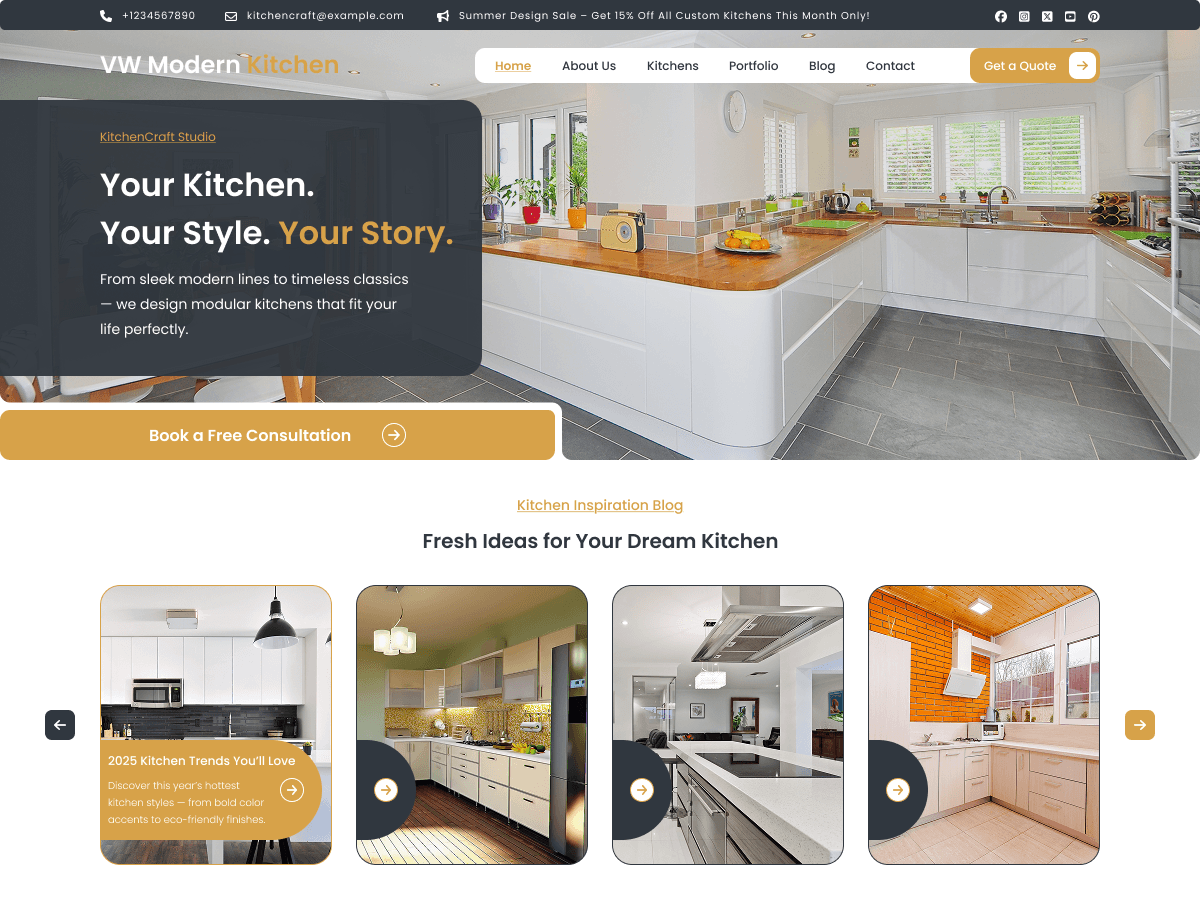 VW Modern Kitchen theme screenshot