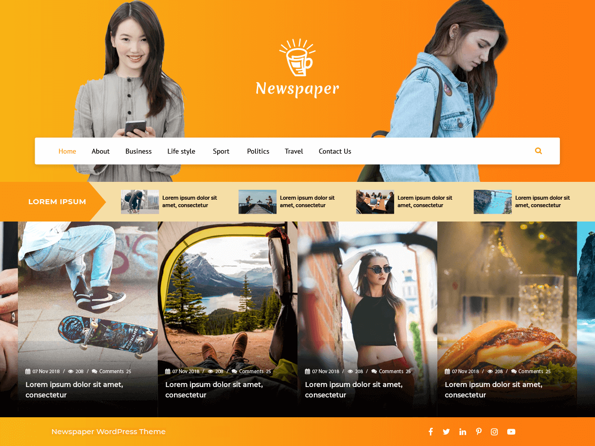 VW Newspaper theme screenshot