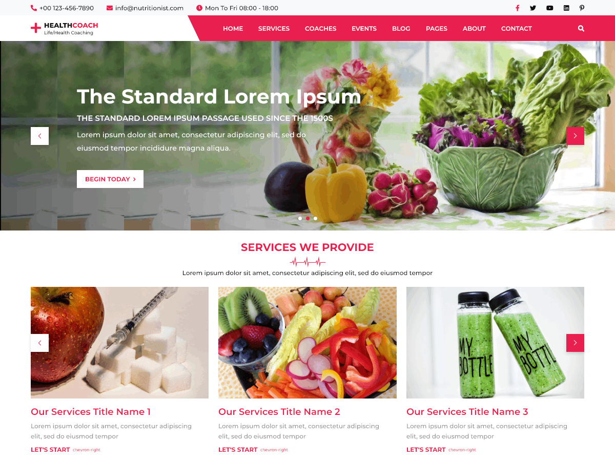 VW Nutritionist Coach theme screenshot