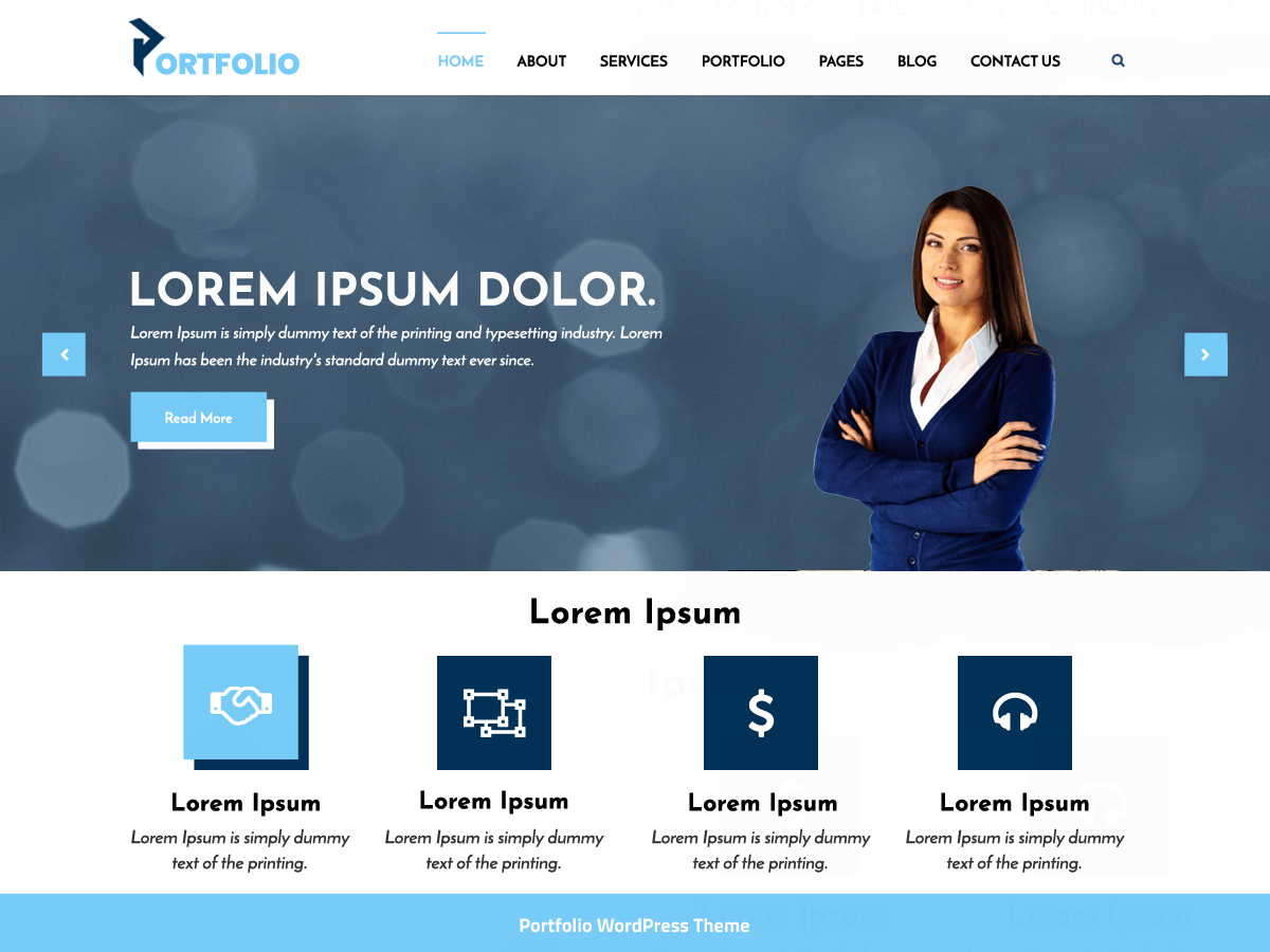 VW Portfolio theme screenshot