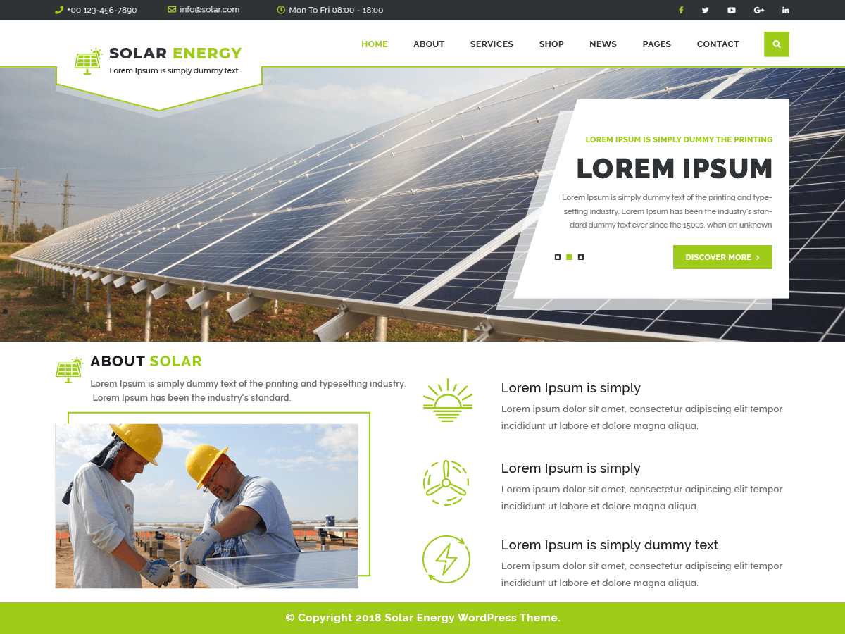 VW Solar Energy theme screenshot