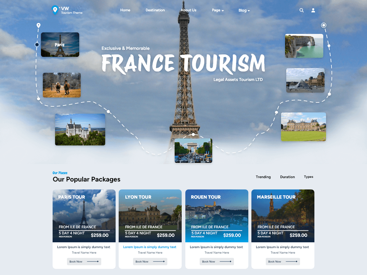 VW Tourism theme screenshot