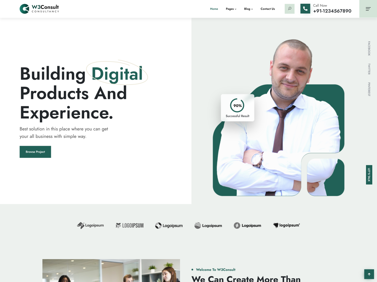 W3Consult theme screenshot