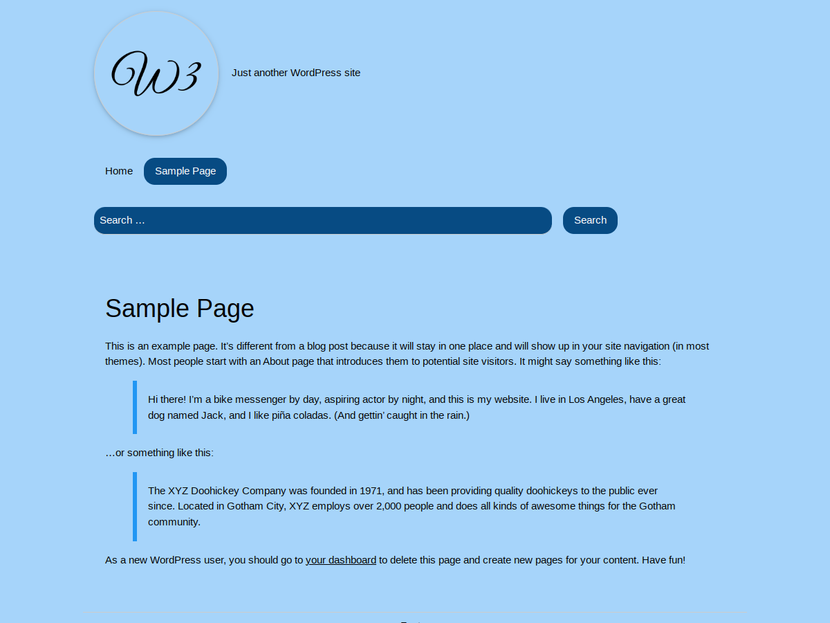 W3CSSPress theme screenshot
