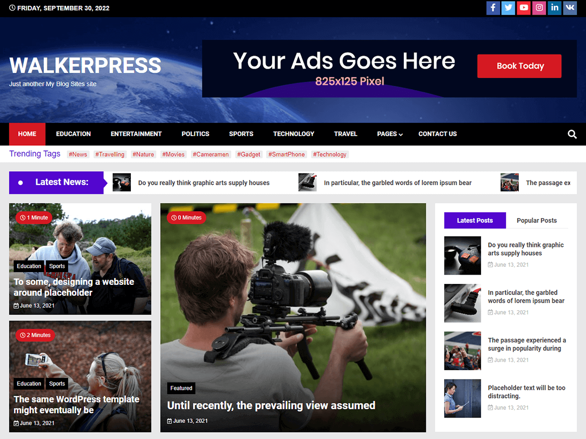 WalkerPress theme screenshot