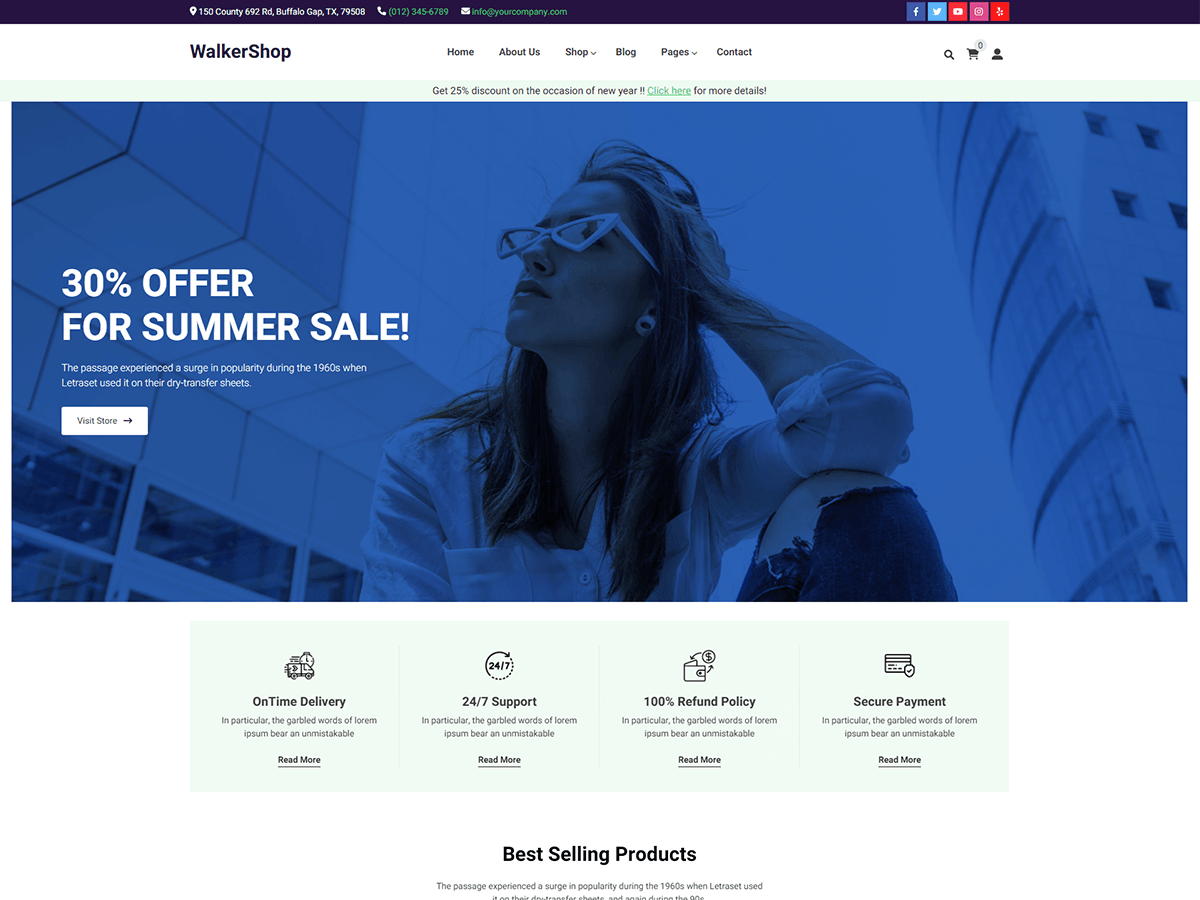 WalkerShop theme screenshot