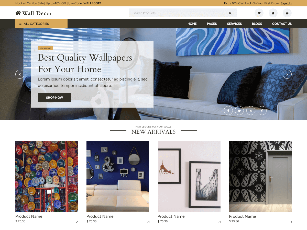 Wall Decor Wallpaper theme screenshot