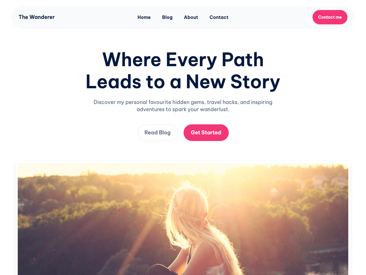 Wanderer Blog theme screenshot