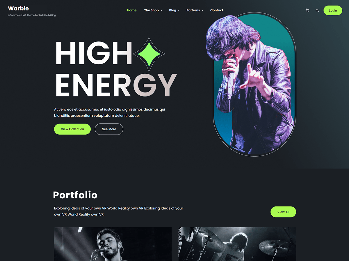 Warble theme screenshot