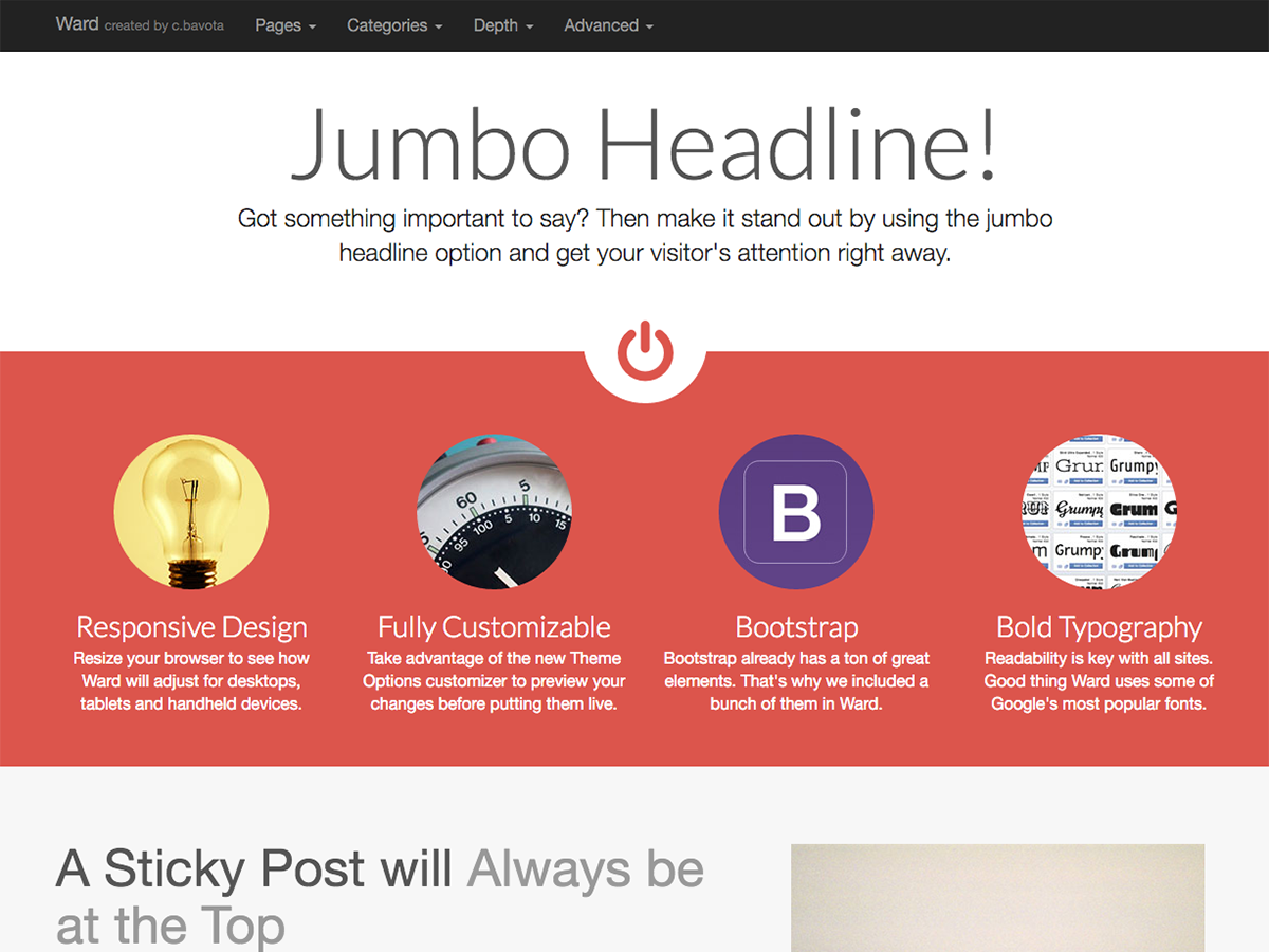 Ward theme screenshot