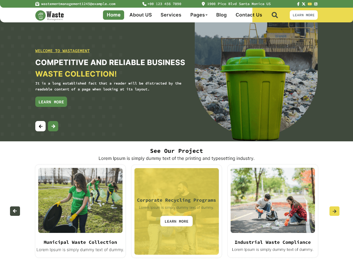 Waste Disposal theme screenshot