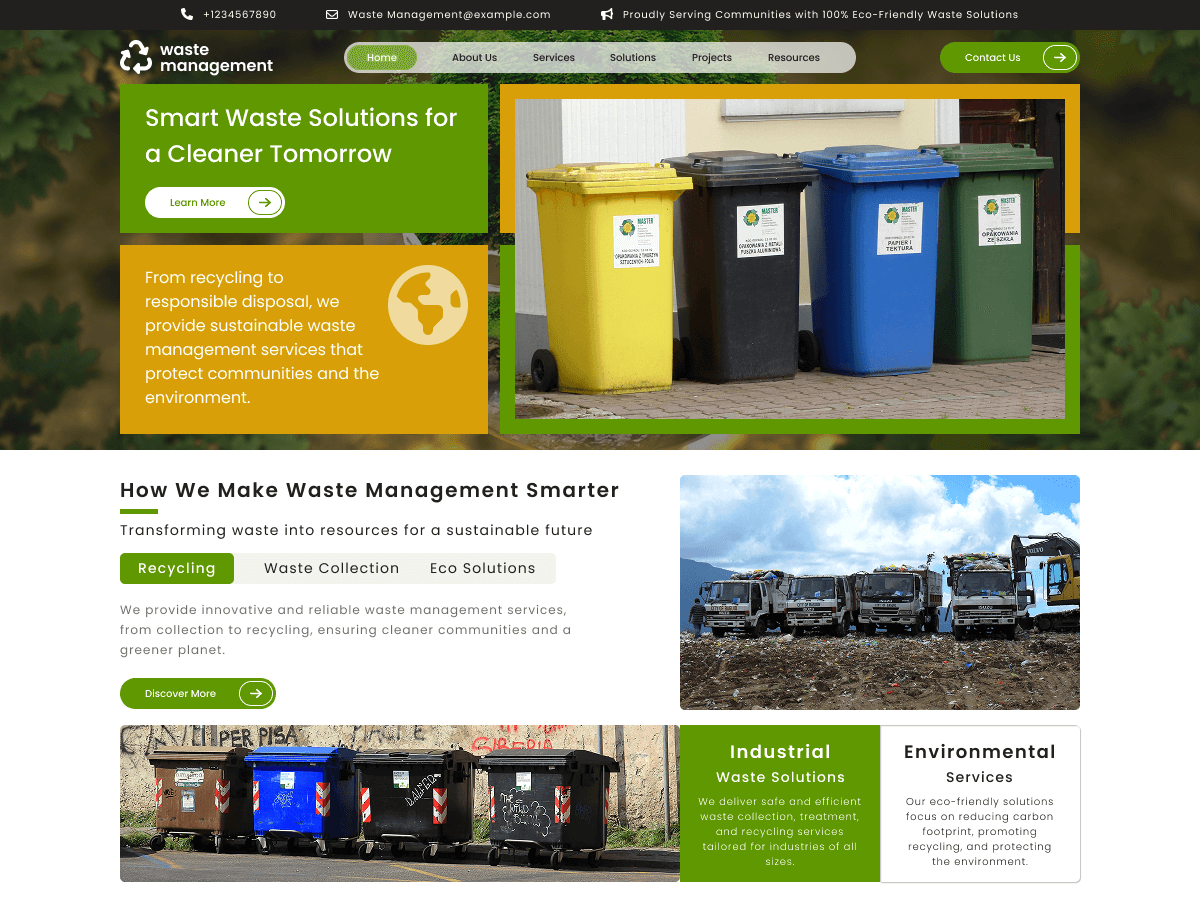 Waste Management Firm theme screenshot