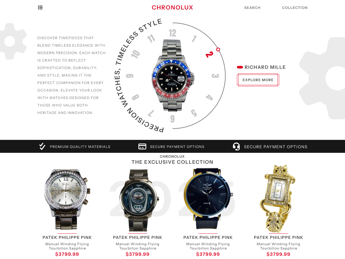 Watch Store Shop theme screenshot