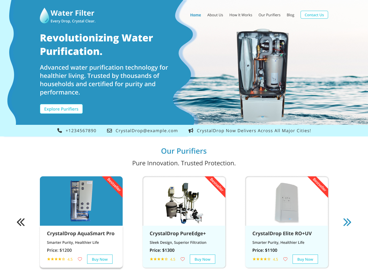 Water Filter theme screenshot
