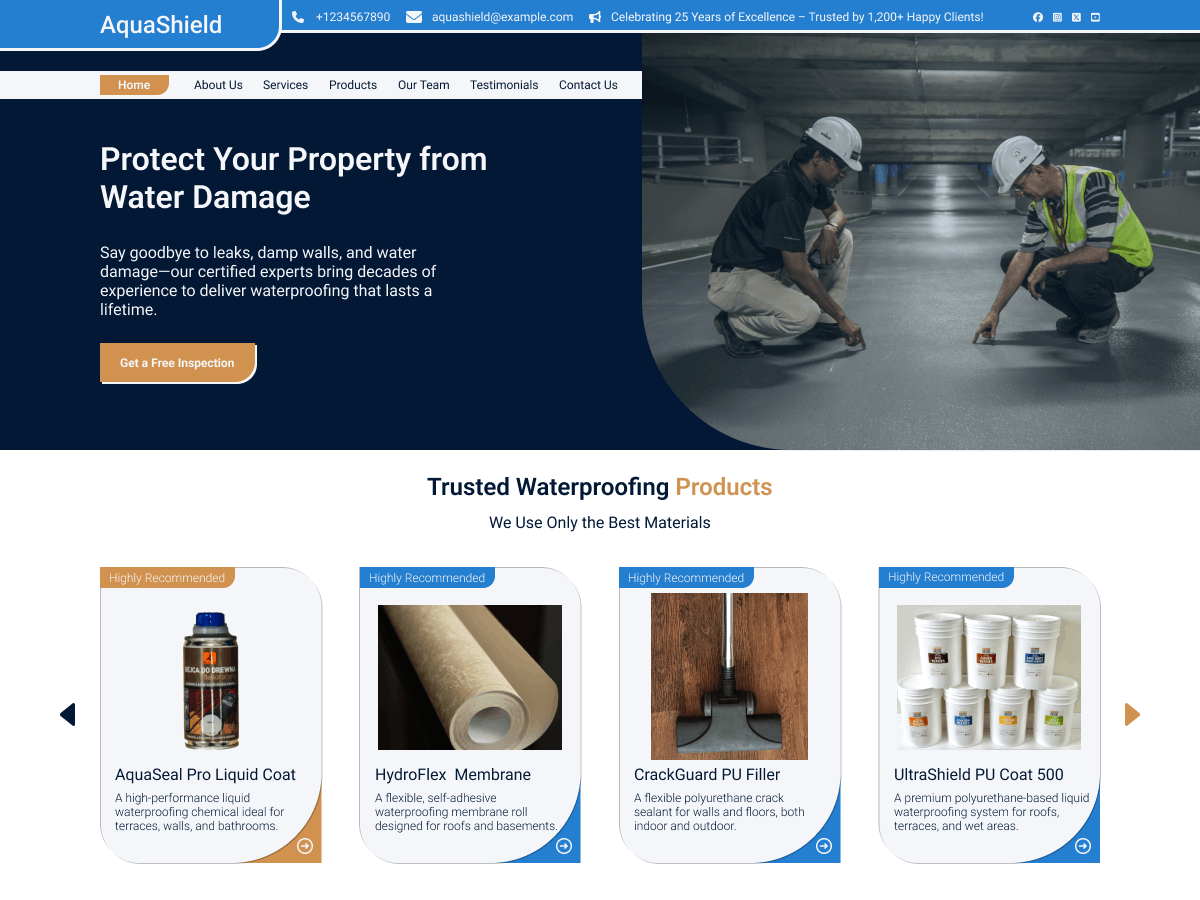 Waterproofing Services theme screenshot