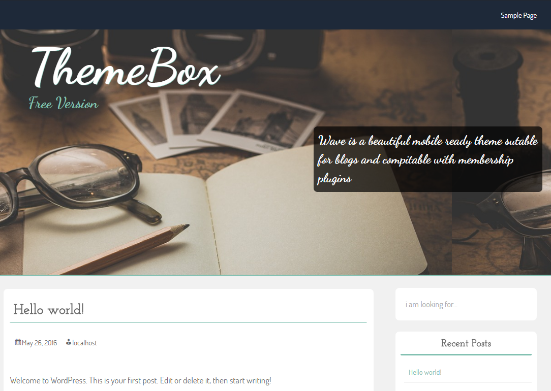 Wave theme screenshot