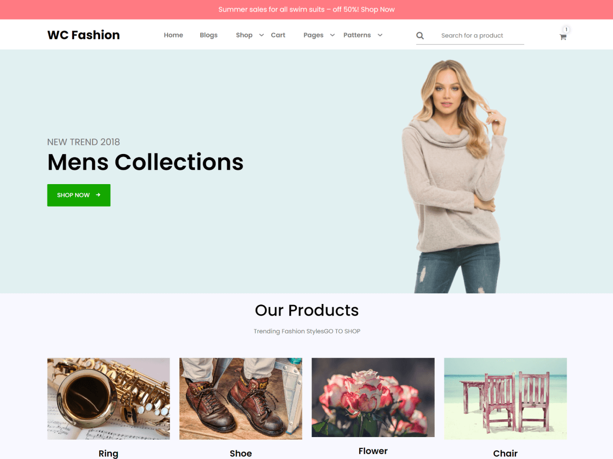 WC Fashion theme screenshot