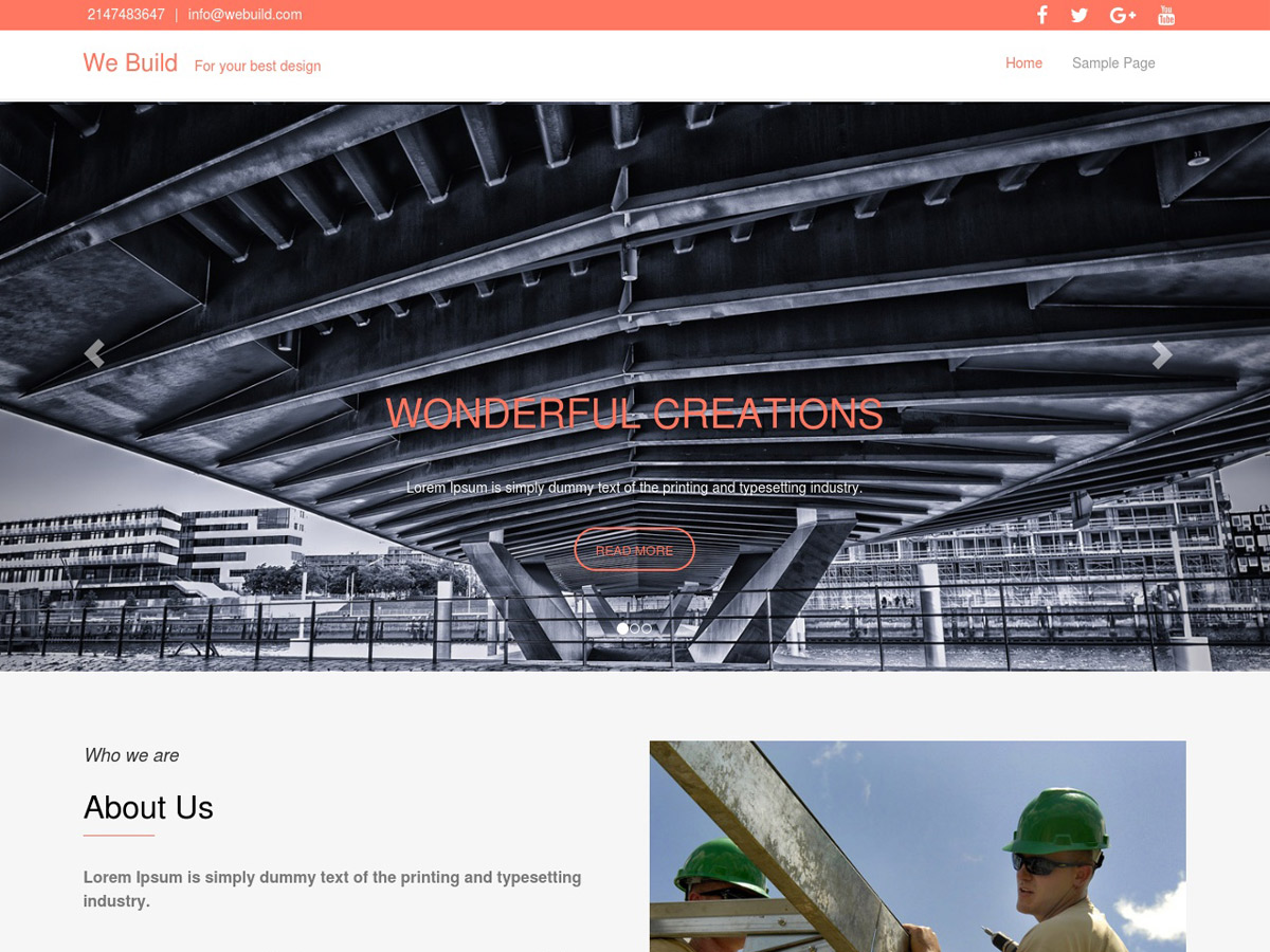 We Build theme screenshot