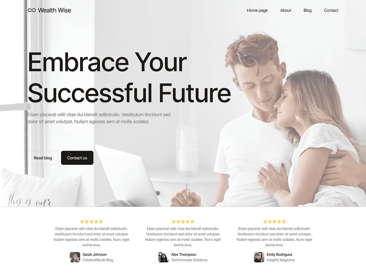Wealth Wise theme screenshot