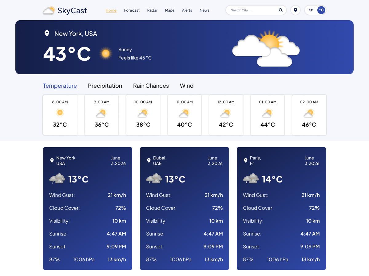 Weather Forecast theme screenshot