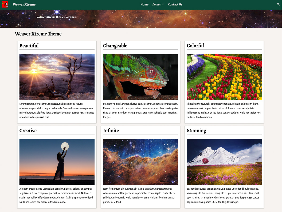 Weaver Xtreme theme screenshot