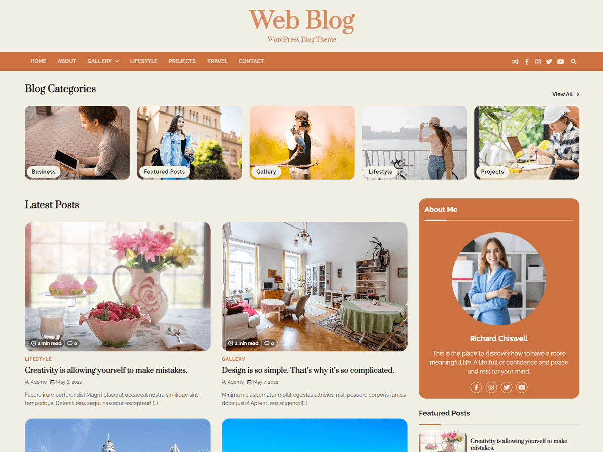 Web Blog theme screenshot