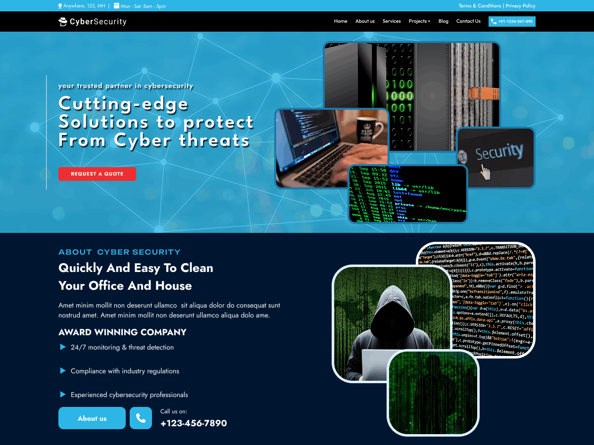 Web Security Services theme screenshot