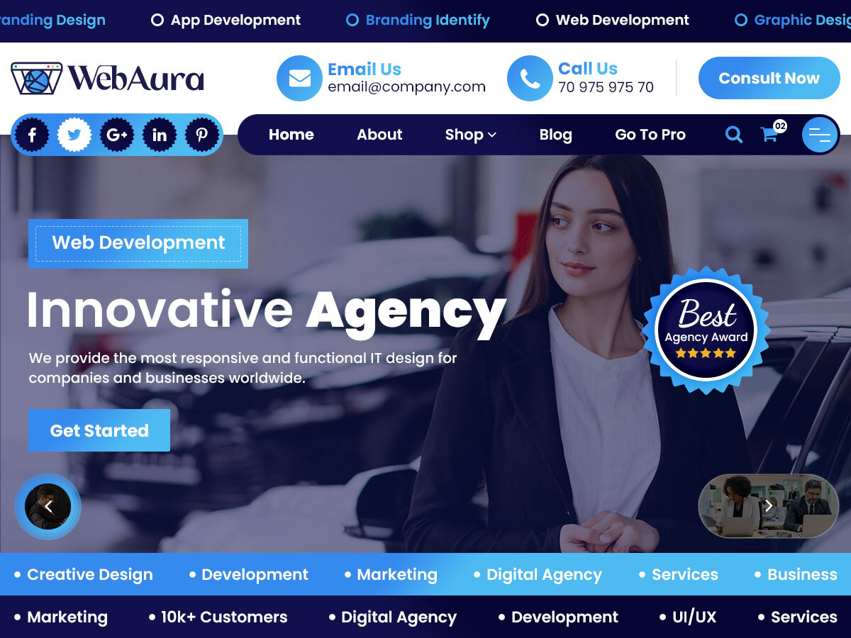 WebAura theme screenshot