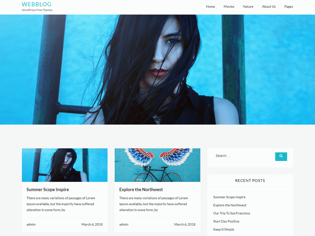 Webblog theme screenshot