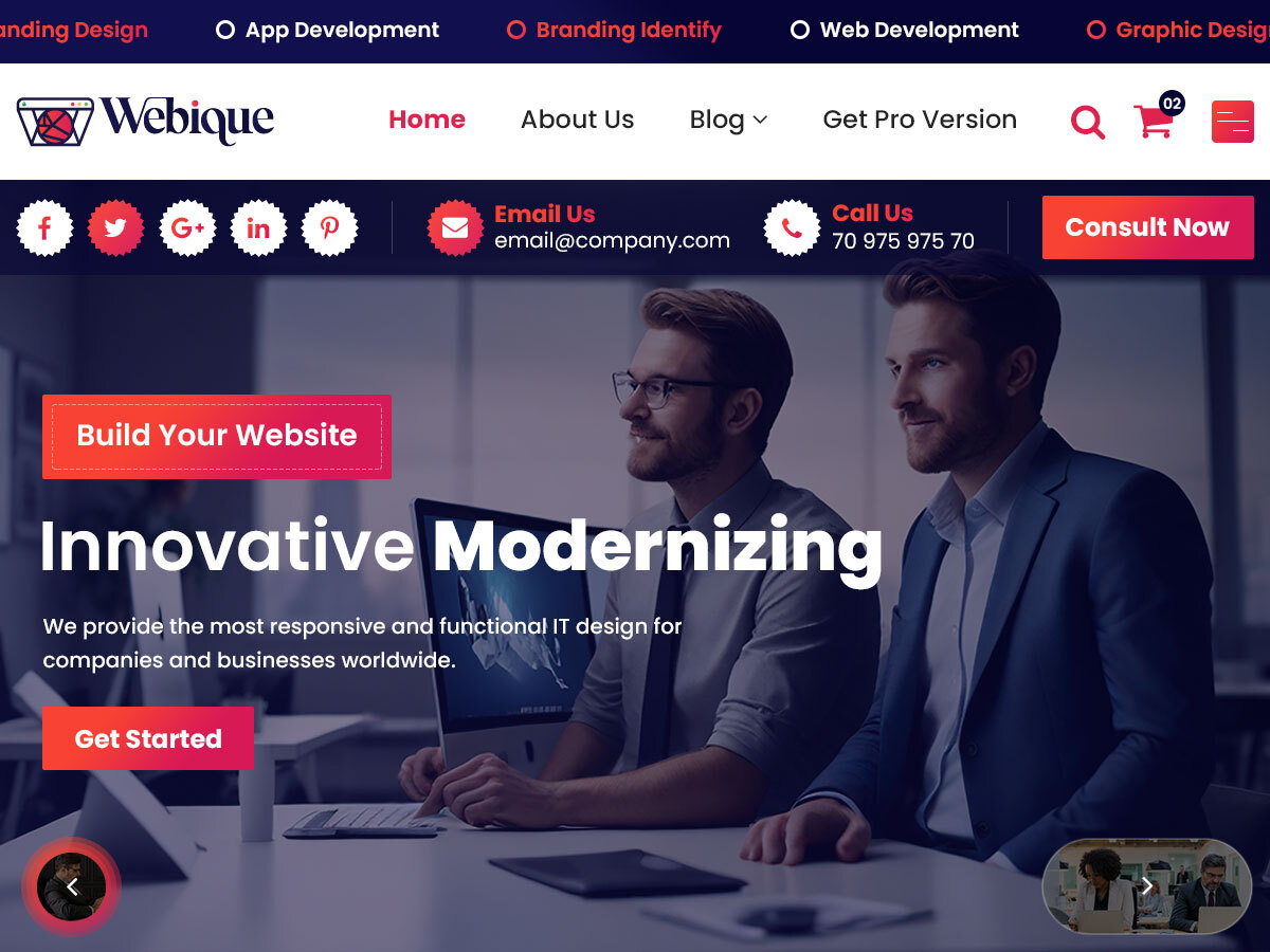 Webique theme screenshot