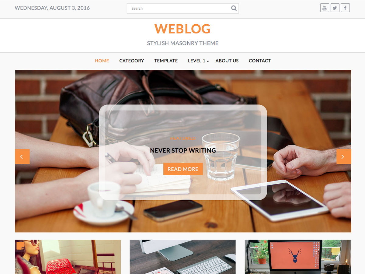 Weblog theme screenshot